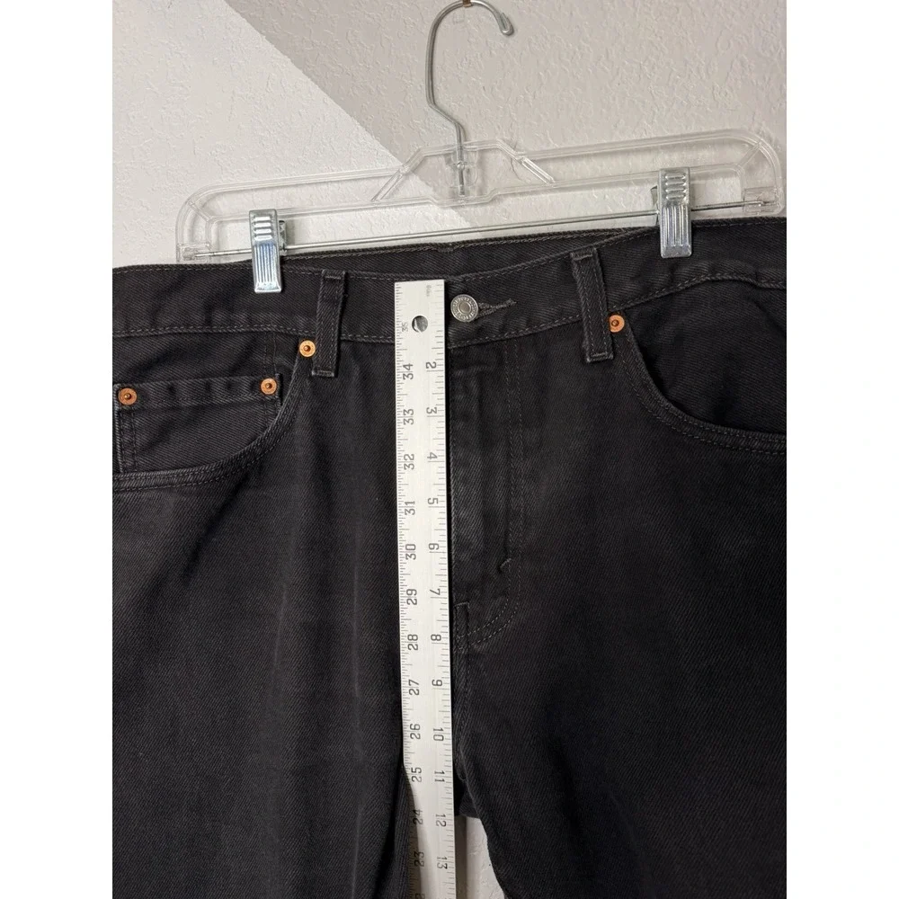 Levis 517 Mens Dark Black Denim Boot Cut Jeans 100% Cotton Size 33x32 EUC